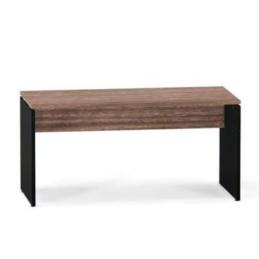 Imagem de Mesa Diretora Pé Painel P25 Pandin 1,50 x 0,60 M Walnut e Preto