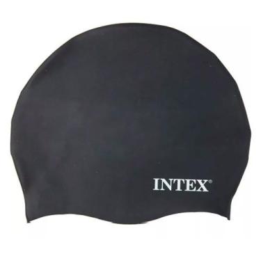 Imagem de Touca de silicone para mergulho, natação Intex, Preto