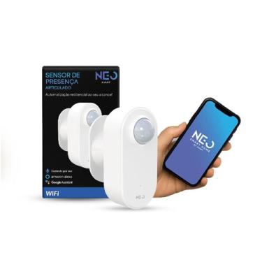 Imagem de Sensor Presença Articulado 360 Inteligente Wi-Fi 2.4 GHz Bivolt Branco