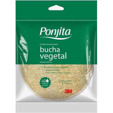 Imagem de Esponja para Banho Ponjita 3M Naturals Bucha 100% Natural Esfoliação e Massagem Moderadas Limpeza Profunda 3M Brasil