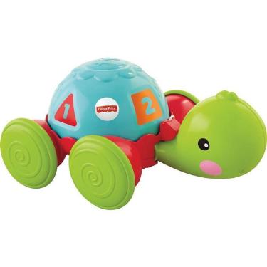 Imagem de Brinquedo Infantil Empurra Tartaruga com Casco Giratório e 2 Modos de Brincadeira Fisher-Price