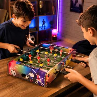 Imagem de Futebol Mesa Pebolim Jogo Menino Bola Brinquedo Infantil - 99 Toys