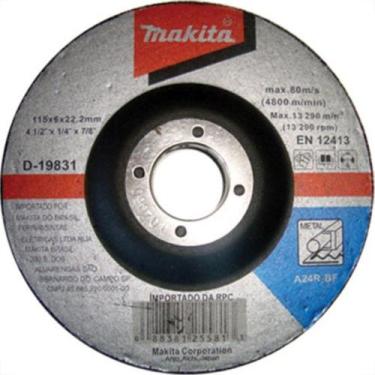 Imagem de Disco Desbaste Makita Ferro 4.1/2 X 7/8 D-19831-5 - Kit C/5