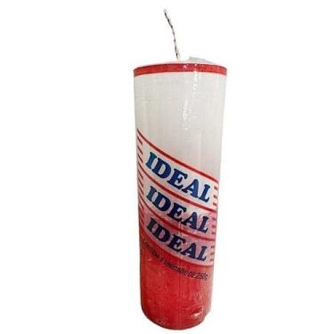 Imagem de Vela 7 Dias Branca e Vermelha Ideal (Bicolor)  Amor, União e Equilíbri
