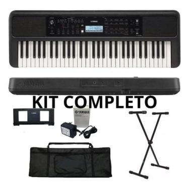 Imagem de Teclado Musical Yamaha Psr e383 61 Teclas Suporte Capa