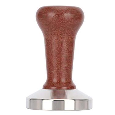 Imagem de Garosa adulteração de café profissional, cabo de madeira de aço inoxidável de 2,3 polegadas, ferramenta de prensagem de pó de café para casa, escritório, cozinha, cafeteria, prensa de pó