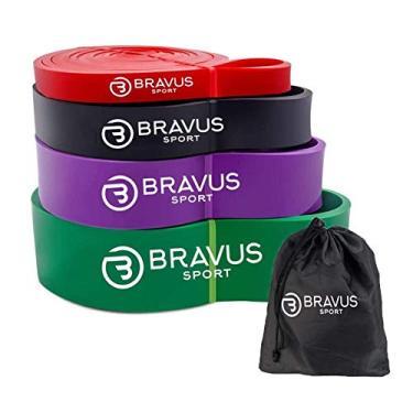 Imagem de Kit Super Bands Bravus Sport Elástico Extensor - Nível Leve, Médio, Forte e Super Forte