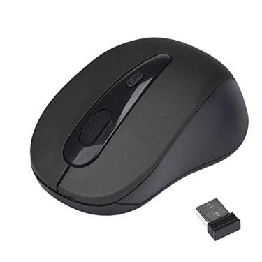 Imagem de heave Mouse PC Home Office 3 teclas 1600DPI 2.4GHz Mouse sem fio com receptor USB, mini mouse óptico portátil de longa duração da bateria para PC Laptop, preto
