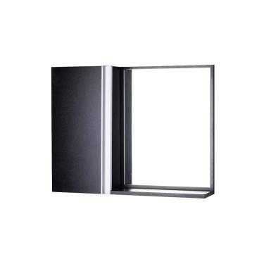 Imagem de Armário para Banheiro com Espelho Preto Barra Vertical