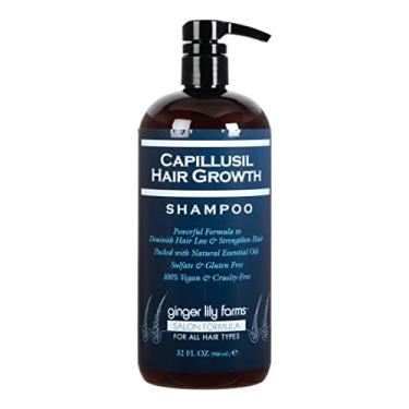 Imagem de Ginger Lily Farms Salon Formula Xampu capilusil para crescimento de cabelo para todos os tipos de cabelo, 100% vegano e livre de crueldade, 90 ml