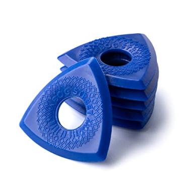 Imagem de Bog Street Palhetas de guitarra Batttle Axe, pesadas, 3 lados, ergonômicas e 3 mm, azul (pacote com 6)