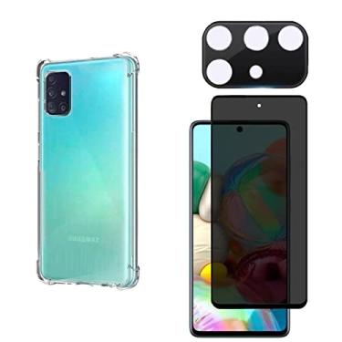 Imagem de Kit Para Galaxy A71 Capa Anti impacto + Película Privacidade + Película De Câmera (Tela 6.7) (C7COMPANY)