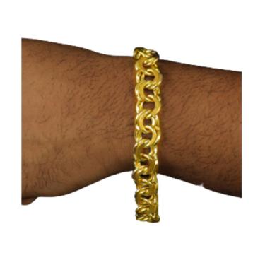 Imagem de Pulseira 12mm Friso moeda antiga banhada a ouro