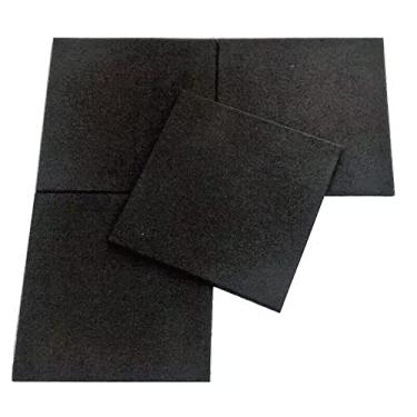 Imagem de kIT 6 Unidades Piso Anti Impacto Emborrachado 50x50x1,5cm 15mm Preto