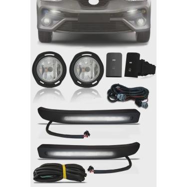 Imagem de Kit Farol de Milha Neblina + Kit LED drl Luz Diurna Toyota Etios 2017 2018 2019 2020