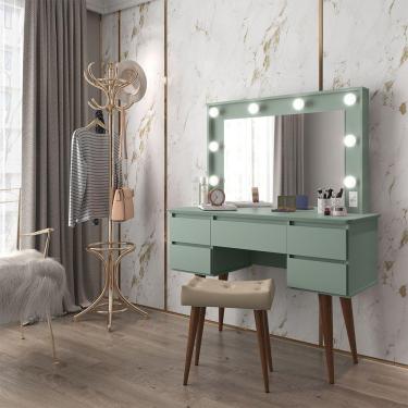 Imagem de Penteadeira Camarim Das Blogueiras 5 Gavetas Com Espelho Luxo