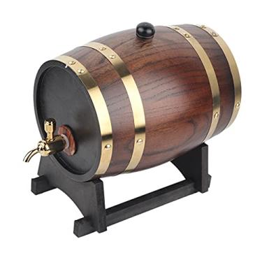 Imagem de Barril de vinho OKJHFD 3L, barril de envelhecimento em carvalho, decantador de barril de uísque doméstico para vinho, destilados, cerveja e licor