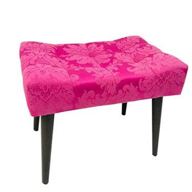 Imagem de Puff Capitonê Luxo Jacquard Pink Medalhão