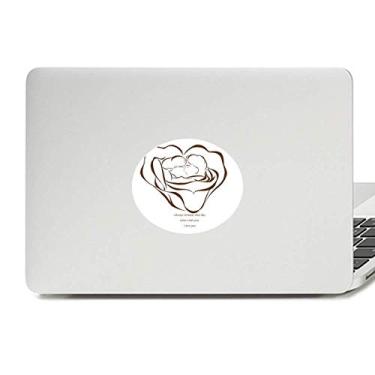 Imagem de Adesivo de notebook com emblema de vinil para desenho de Dia dos Namorados Rose Love
