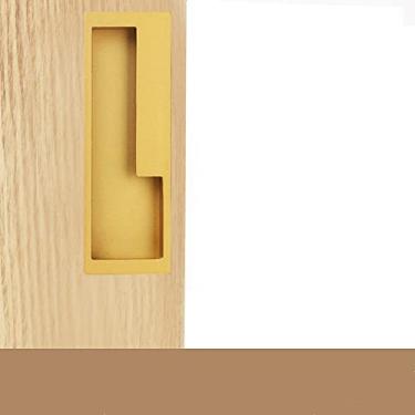 Imagem de Maçaneta da porta deslizante em ouro preto Maçanetas ocultas da porta interna puxa o puxador do guarda-roupa Gaveta da cozinha puxa as ferragens da porta, ouro 128 mm esquerdo