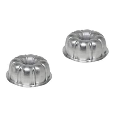 Imagem de Kit 2 Formas Mini Torta Suíça Pudim Decor1 (9x4cm - P) Alum.