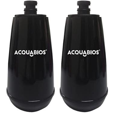Imagem de Kit 2 Refil Purificador de Água Colors Quadriseta E05 Acquabios Preto Carvão Ativo