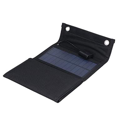 Imagem de Carregador solar, 10W 5V USB Carregador de telefone solar portátil Carregador de painel solar de alta eficiência à prova d'água Banco de energia solar Pacote de bateria externa dobrável
