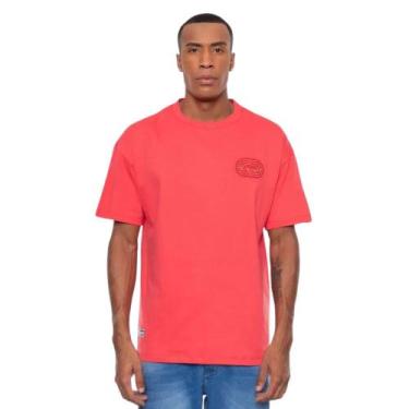 Imagem de Camiseta Masculina Ecko Especial Vinil Vermelho Coral J305a