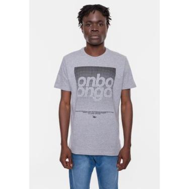 Imagem de Camiseta Onbongo Estampada Dot Cinza Mescla