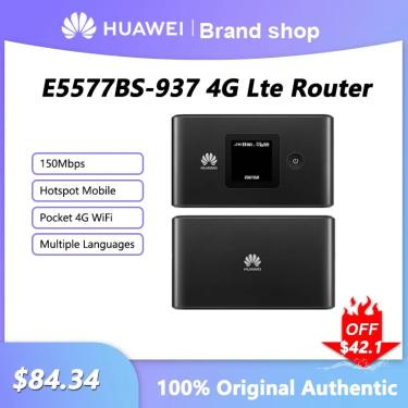 Imagem de Huawei-E5577BS-937 4G Lte Roteador WiFi Sem Fio  Modem Portátil  Hotspot Pocket  150Mbps Slot Para