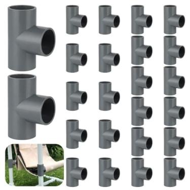 Imagem de Tubos de PVC de 2,5 cm para serviço pesado, 24 peças, encaixes em T para móveis, conectores de cotovelo de 3 vias, acoplamento de adaptadores, suprimentos de água, prateleiras de jardim