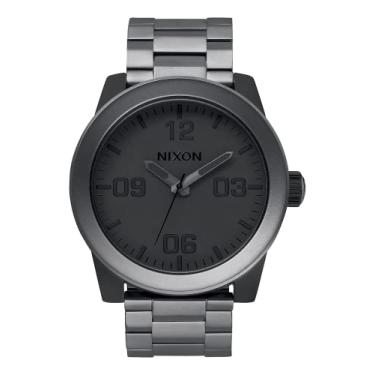 Imagem de Nixon Relógio masculino Corporal SS A346. 100 m resistente à água XL (mostrador do relógio de 48 mm. Pulseira de aço inoxidável de 24 mm), preto fosco/bronze fosco, One Size, Moderno