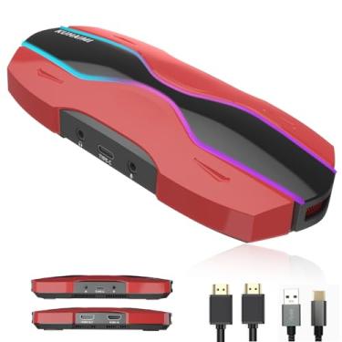 Imagem de Placa de captura de vídeo HDMI 4K para transmissão, Full HD 4K 60 USB Cam Link Game Placa de captura de áudio e vídeo para jogos/transmissão ao vivo/videoconferência, funciona com Nintendo