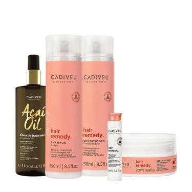 Imagem de Kit Cadiveu Essentials Hair Remedy Shampoo Condicionador Máscara Ampol