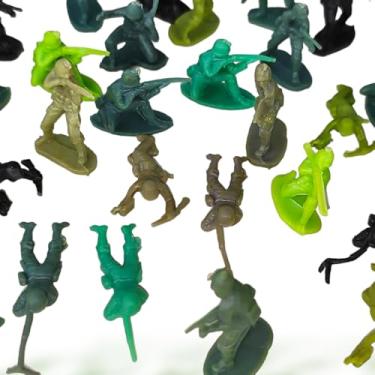 Imagem de 200 Soldadinhos Militar De Plastico Miniatura Bonecos Soldados Guerra Coleção Exercito