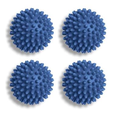 Imagem de Bolas de secagem Whitmor Dryer Balls, alternativa ecológica para amaciante de roupas, kit com 4, azul