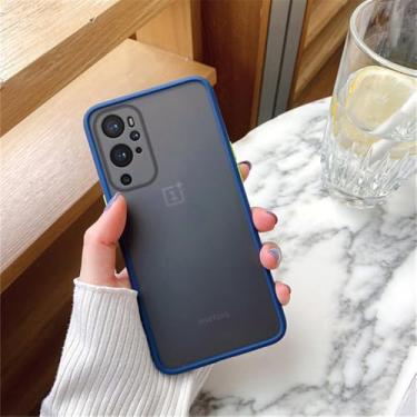 Imagem de pele caiu caso de telefone para oneplus 9 9r 8 pro 8t nord ce 5g nord n10 quadro de silicone duro caso capa transparente, azul escuro, para oneplus 8t