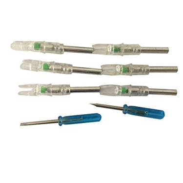 Imagem de jiexi fashion Nocks de flecha de arco compostos iluminados para diâmetro interno pacote com 6 (verde)