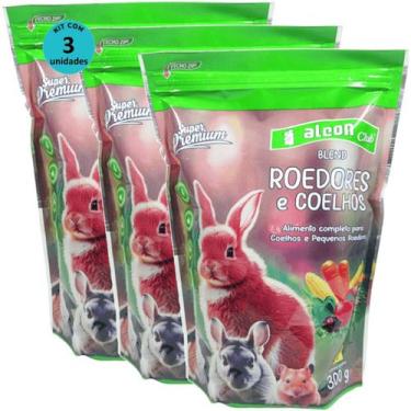 Imagem de Alcon Club Blend Roedores e Coelhos 300g Super Premium Kit Com 3