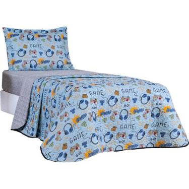 Imagem de Kit Cobre Leito Colcha Infantil 2 Peças Solteiro Bouti Kids - EMPÓRIO 