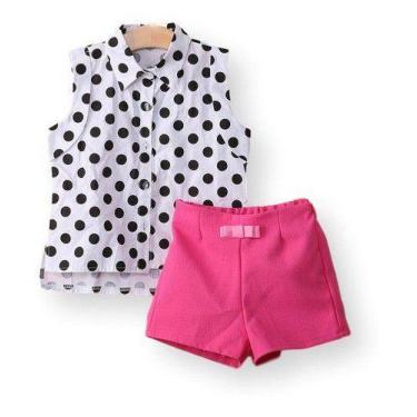 Imagem de Conjunto Short Pink Com Blusa De Bolinhas - anjo da mamãe, Rosa, 4