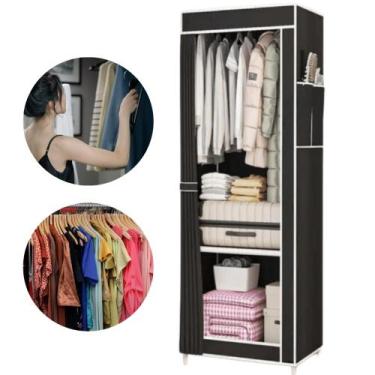 Imagem de Armário Dobrável Guarda Roupa Solteiro Organizador Portátil - bbless