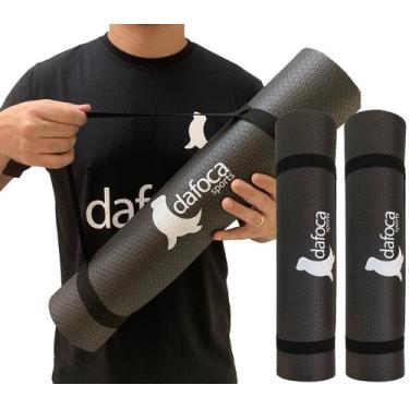 Imagem de Kit 2 Tapetes Yoga Mat e Exercícios 50x180cm 5mm DF1031 Preto Dafoca S