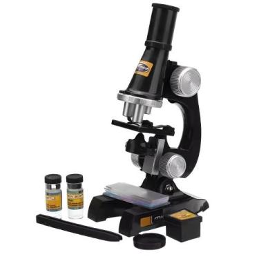 Imagem de Kit microscopio de mesa laboratorio com acessorios e cabeca monocular 