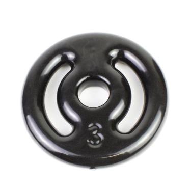 Imagem de Anilha 03kg Vazada Revestida Emborrachada Peso Musculação Academia JFI