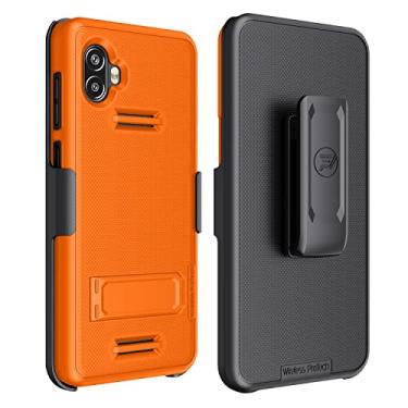 Imagem de Wireless ProTech Capa compatível com Samsung Galaxy XCover6 Pro (SM-G736), combo de capa e clipe de cinto com suporte e protetor de tela (laranja)