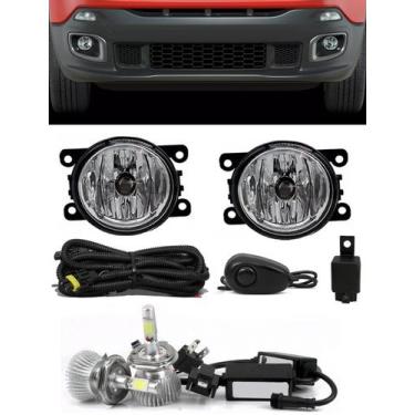 Imagem de Kit Farol de Milha Neblina Jeep Renegade - Interruptor Alternativo + K