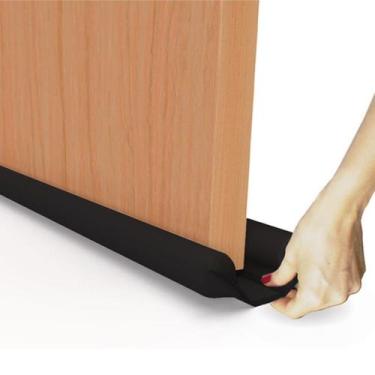 Imagem de Protetor Rolinho Veda Porta Chuva Inseto Poeira Preto 90cm - Comfort D