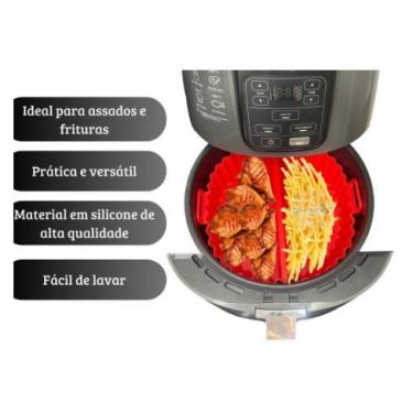 Imagem de Forma de Silicone com Divisórias com Alças Air Fryer Antiaderente 20 C