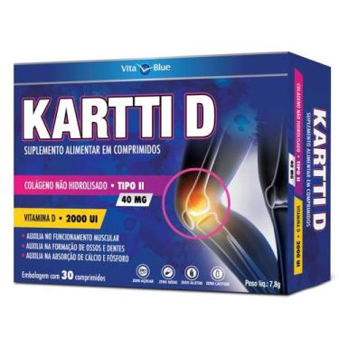 Imagem de Colageno Tipo 2 Kartti D 40mg 30cp (colageno 40mg + Vitamina D 2000ui)